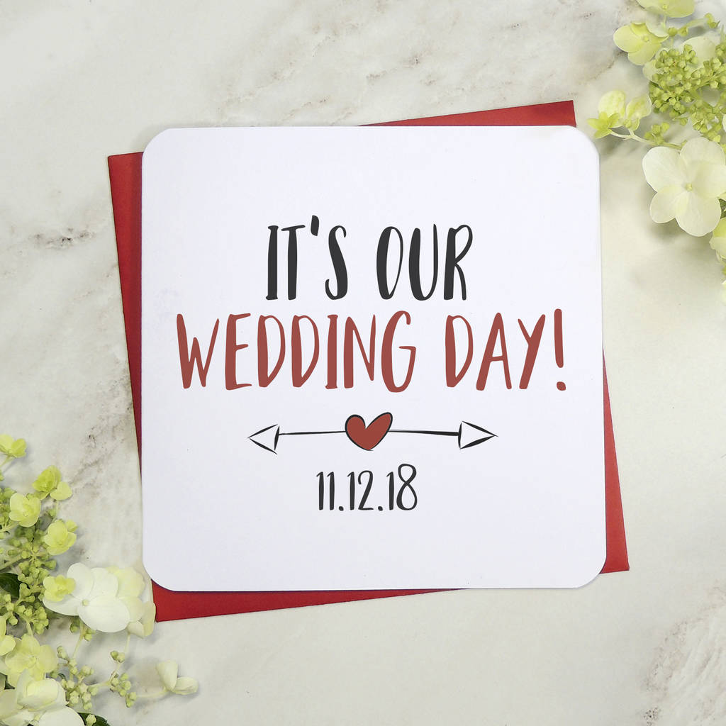 'It's Our Wedding Day' Personalised Card By Parsy Card Co