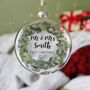 First Married Wreath Christmas Glass Bauble Decoration, thumbnail 1 of 10
