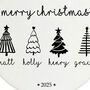 Personalised Black And White Family Christmas Tree Bauble, thumbnail 3 of 5