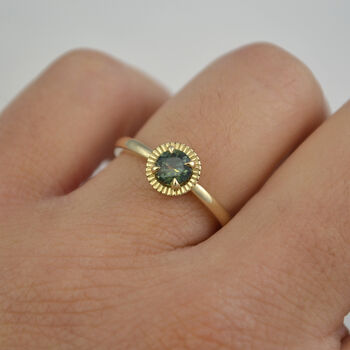 Ethically Sourced Sapphire Diamond Engagement Ring: Luz, 2 of 5
