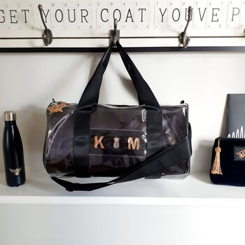 Pvc Kit Bag With Personalised Black Satin Liner, 4 of 5