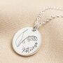 Personalised Sterling Silver Birth Flower Disc Necklace, thumbnail 5 of 11