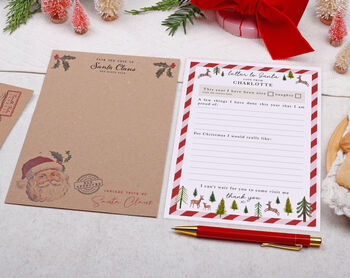 Personalised Letter To Santa And Blank Letter For Response With Reindeer Design, 5 of 5