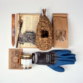 Small Bird House And Nesting Materials Set, 4 of 5