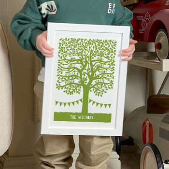 Personalised Family Tree Papercut Or Print, 2 of 8