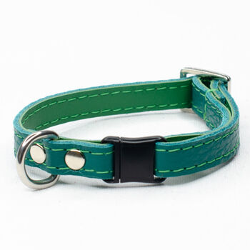 Adjustable Soft Leather Safety Cat Collar, 4 of 6
