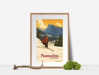 Samoens Ski Resort France Travel Poster Art Print, 4 of 8