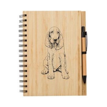 Personalised Bracco Italiano Engraved Notebook And Pen Set, 2 of 3