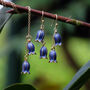 Bluebell Flower Earrings And Necklace Set, Gold Tone, thumbnail 1 of 7