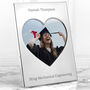 Personalised Graduation Silver Plated Heart Photo Frame, thumbnail 1 of 3