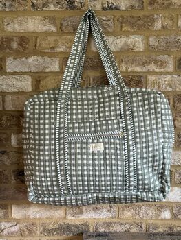 Hand Block Printed Extra Large Weekender Bag, 6 of 7