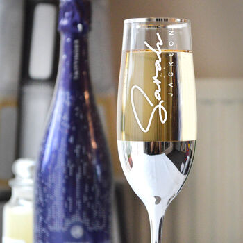 Elegant Rose Gold Personalised Champagne Flute, 9 of 11