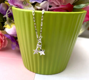 Sterling Silver Mini Starfish Anklet, 7 of 12