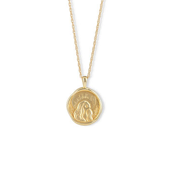 Virgo Zodiac Coin Pendant Necklace, 2 of 5