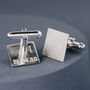 Sterling Silver Secret Message Cufflinks, thumbnail 5 of 9