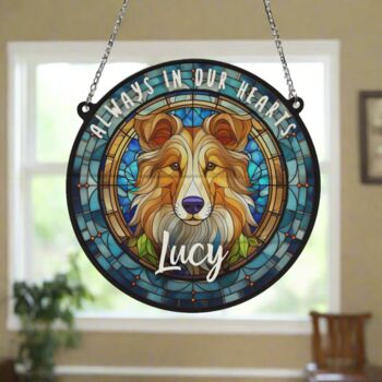 Rough Collie Memorial Suncatcher, 5 of 6