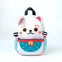 Personalised Japanese Lucky Cat Kids Backpack, thumbnail 2 of 2