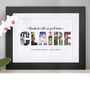 Personalised Photos Inside Name Word Art, thumbnail 1 of 10