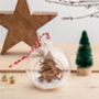 Personalised Christmas Reindeer Glass Bauble, thumbnail 2 of 2