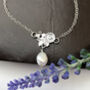 Mother's Day Sterling Silver Flower And Pearl Necklace, thumbnail 2 of 9