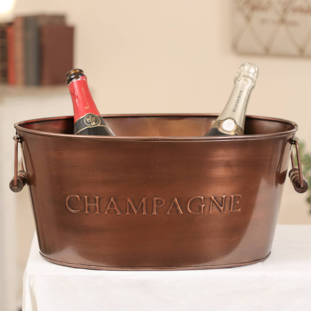 Contemporary Copper Champagne Bucket By Dibor