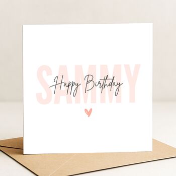 Personalised Name Birthday Card For Her, Daughter Or Friend, 2 of 8