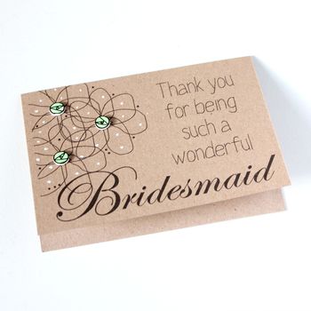 Personalised Thank You For Being My Bridesmaid Card, 5 of 7