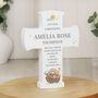 Personalised Noahs Ark Wooden Cross Ornament Christening Gift, thumbnail 5 of 6