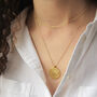 18k Gold Vermeil Or Silver Personalised Coin Necklace, thumbnail 2 of 7