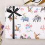 Three Sheets Of Children's Animal Party Wrapping Paper, thumbnail 2 of 2