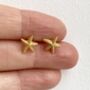 Gold Vermeil Starfish Stud Earrings, thumbnail 3 of 3
