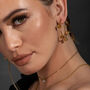 Rose Hoop Earrings With 18k Gold Plating, thumbnail 1 of 5