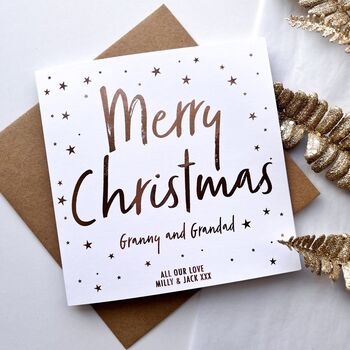 Christmas Card For Nana And Grandpa | Personalised, 5 of 5