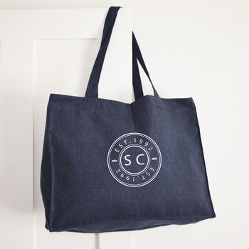 Personalised Initials Oversized Shopper And Beach Bag, 3 of 7