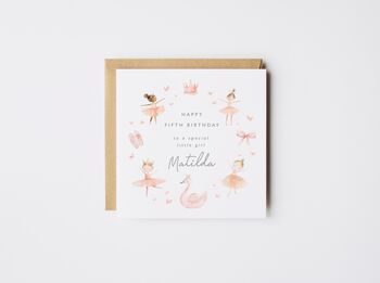 Personalised Ballet First Birthday Card *Age Options, 5 of 6