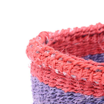 Jukumu: Red And Dusky Pink Bread Basket, 4 of 5