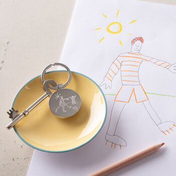 Personalised Childs Drawing Father's Day Keyring, 6 of 8