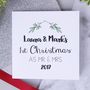 Personalised Mistletoe 1st Christmas As Mr And Mrs Card, thumbnail 2 of 3