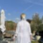 Floor Ivory Pearl Single Tier Veil, thumbnail 3 of 4