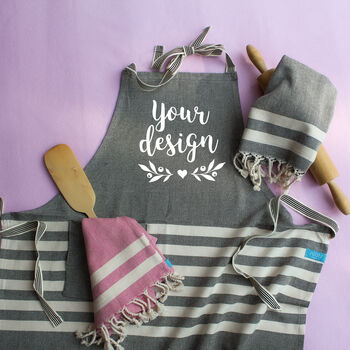 Personalised Cotton Apron, Tea Towel, Sustainable Gift, 6 of 12