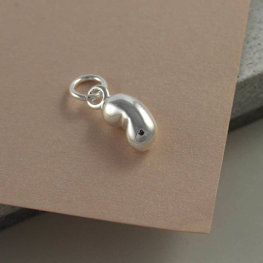 baby bean solid silver charm by scarlett jewellery
