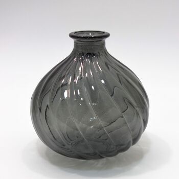 Recycled Glass Vase | 17cm Spiral, 8 of 8