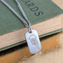 Handprint Footprint Small Dog Tag Steel Necklace, thumbnail 1 of 7