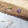 18k Gold Vermeil Plated Raw Birthstone Necklace, thumbnail 5 of 5