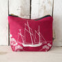 Sailing Boat Linen Make Up Bag, thumbnail 3 of 3