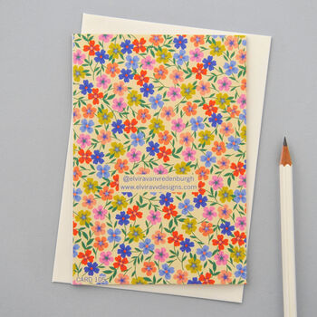 Colourful Floral Happy Birthday Card, 2 of 2