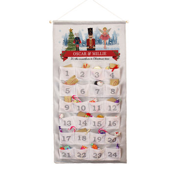 Personalised Nutcracker Advent Calendar In Silver, 5 of 5