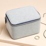Men's Blue Stripe Rectangular Travel Jewellery Case, thumbnail 1 of 5