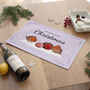 Personalised Robin Baubles Linen Placemat, thumbnail 4 of 5