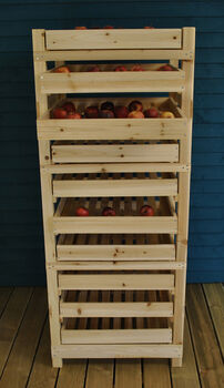 Wooden Apple Storage Rack With 10 Drawers By Garden Selections ...